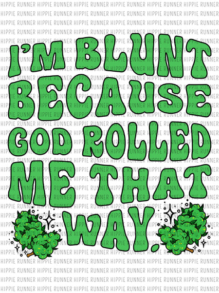 Lustige Topflappen Mit 420-Spruch – „I Am Blunt Because God Rolled Me That Way“, Hitzebeständig, 18x22 Cm, Mit Schlüsselband